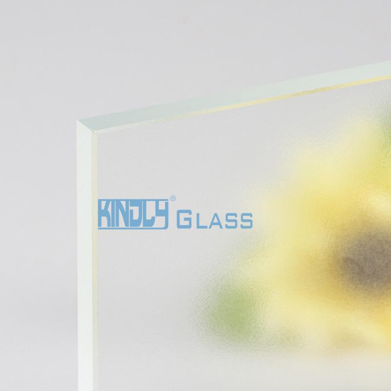 Bright Acid Etched Ultra Clear Glass Gloss 45 without Fingerprint 